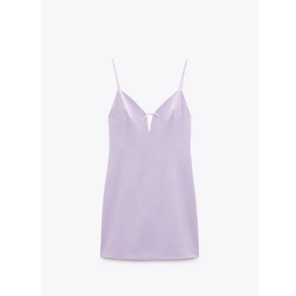 zara nwt lilac mini dress